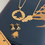 Lebanon Map Necklace  · Gold